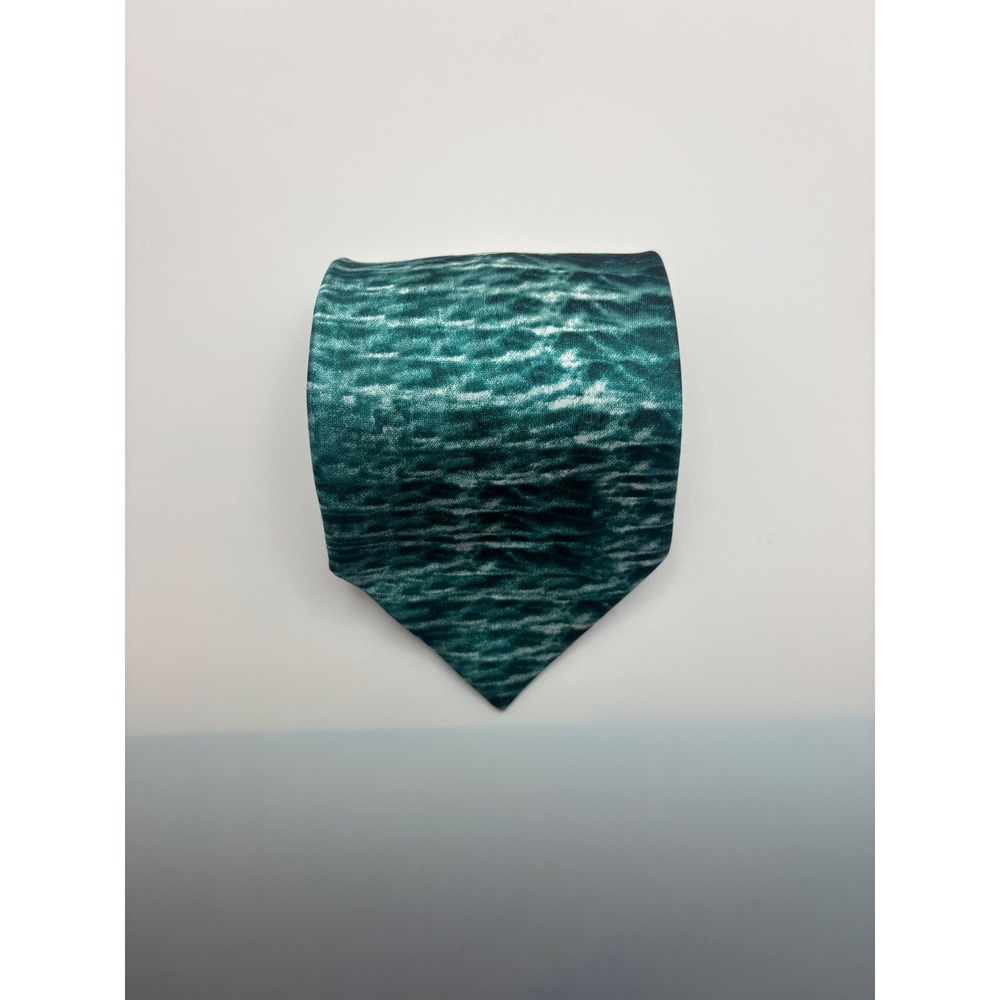 Steven Harris Mens Teal Lighthouse Stormy Sea Nautical Handmade Silk Blend Tie